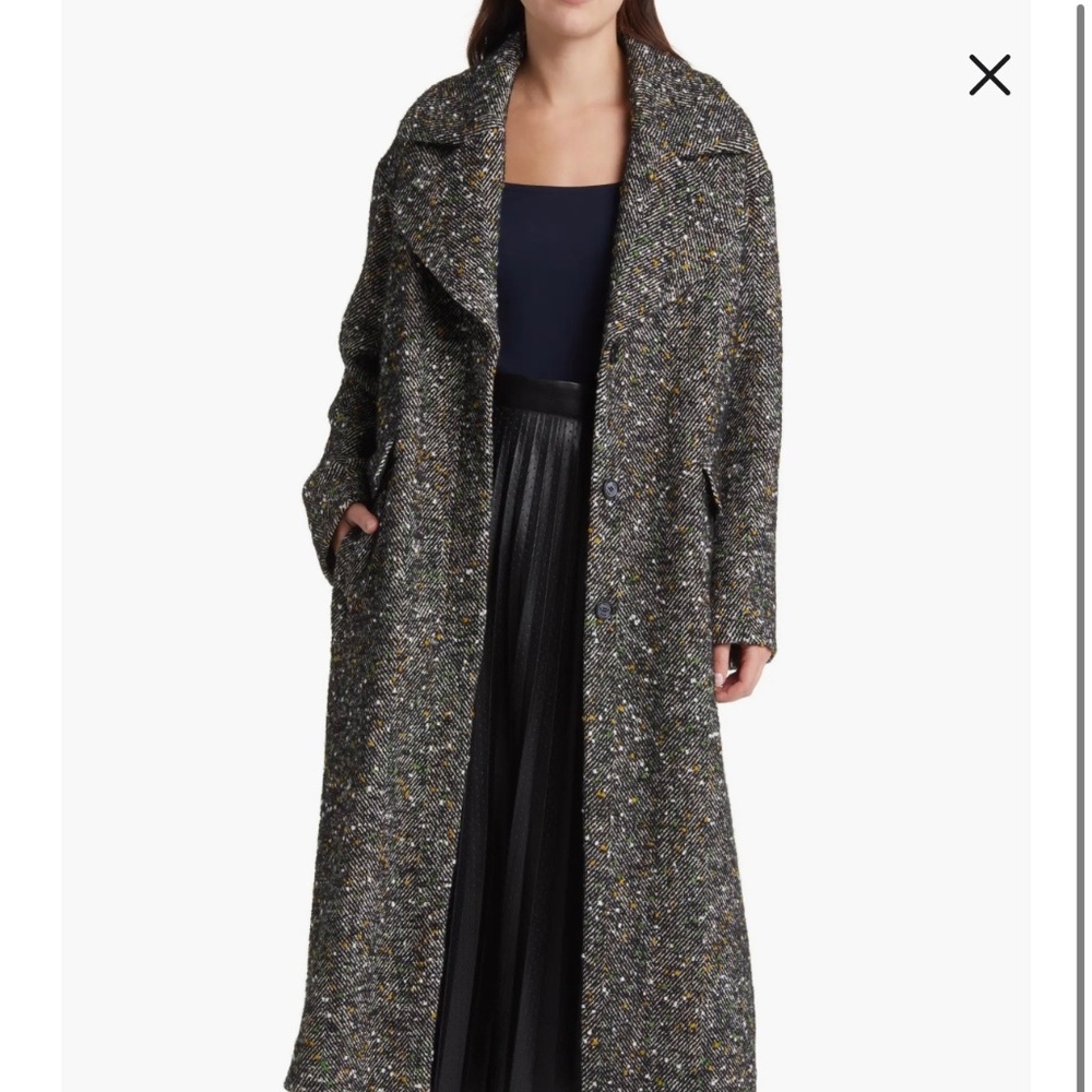 boss longline clifi herringbone modern coat new with tagstags